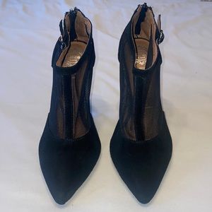 Jeffery Campbell black heels with mesh - size 8